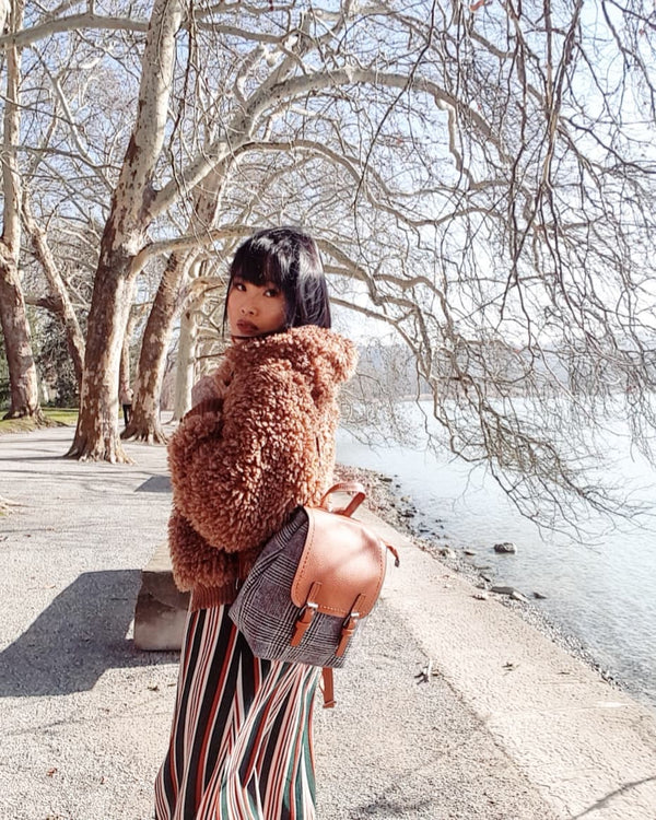 Inusa Brown Leather Backpack