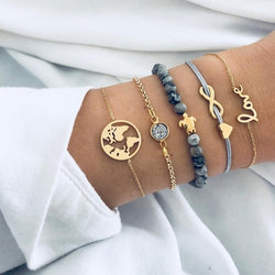 Manas Gold Friendship Charm Bracelet