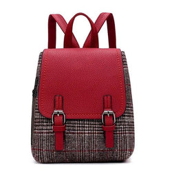 Jihaan Red Leather Backpack