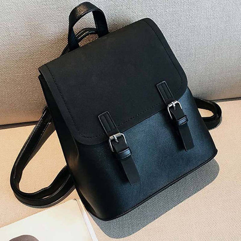 Mimalis Black Leather Backpack