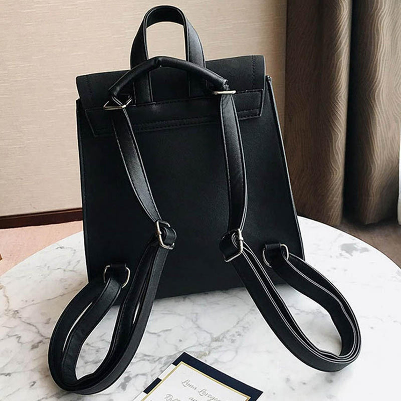 Mimalis Black Leather Backpack