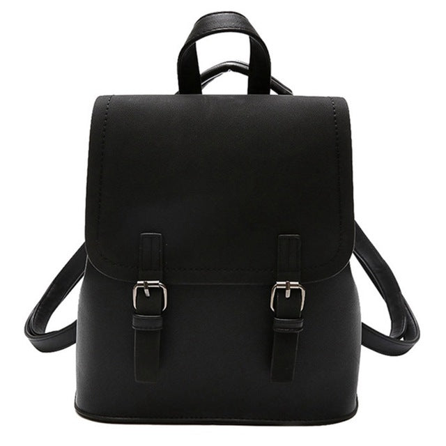 Mimalis Black Leather Backpack