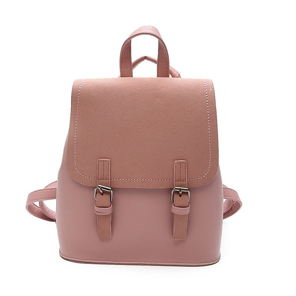 Moissas Pink Leather Backpack